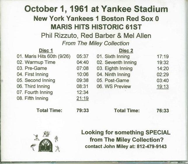 1956 World Series Game 5 CD